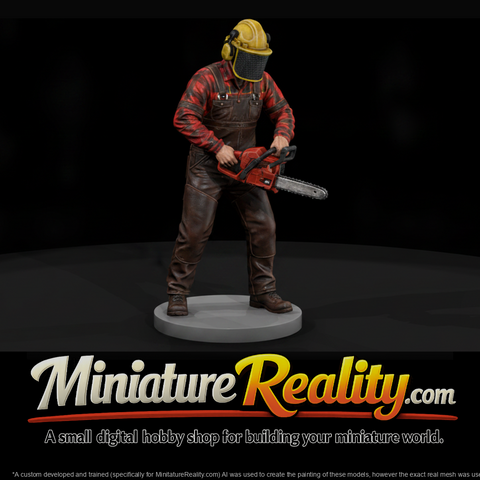 Logger with Chainsaw in Safety Gear
