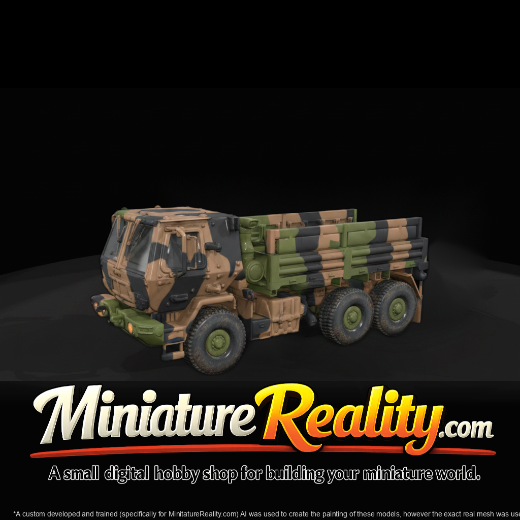 FMTV M1083A2 6x6 Cargo Truck - Open Bed miniature, three-quarter view