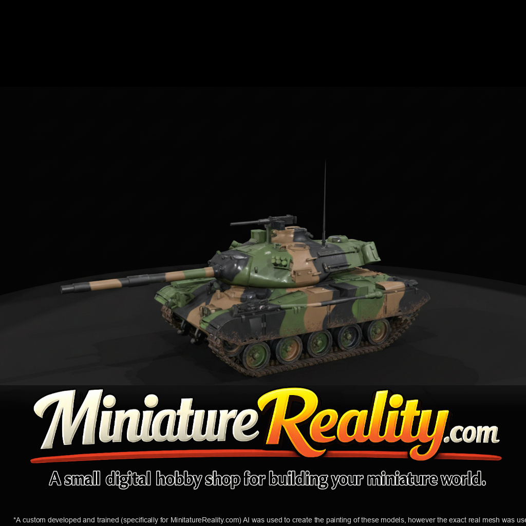 M41D Light Tank miniature, three-quarter view