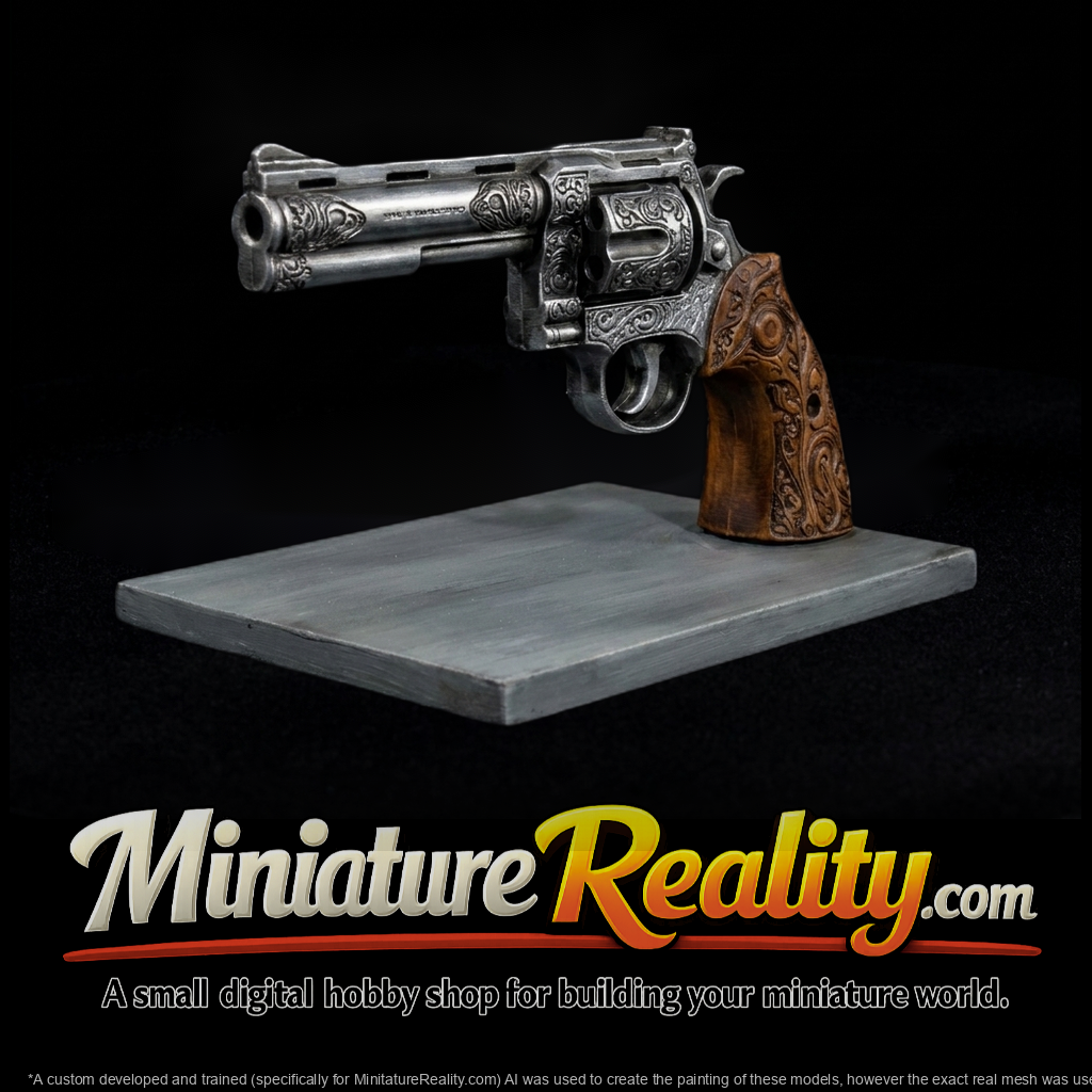 Ornate Engraved Revolver — Decorative & Displays