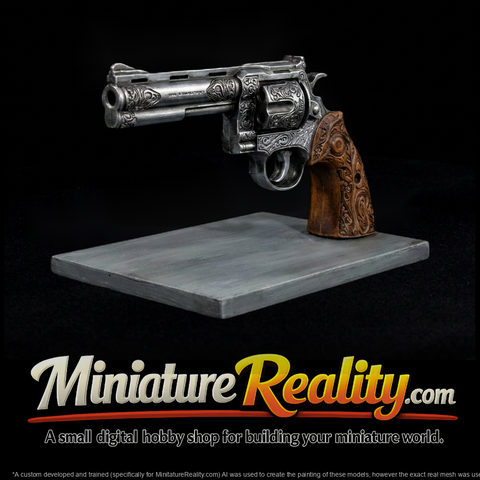Ornate Engraved Revolver — Decorative & Displays