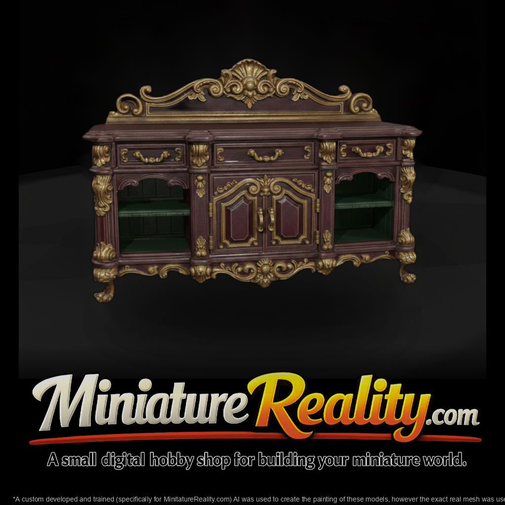 Ornate Victorian Sideboard Buffet