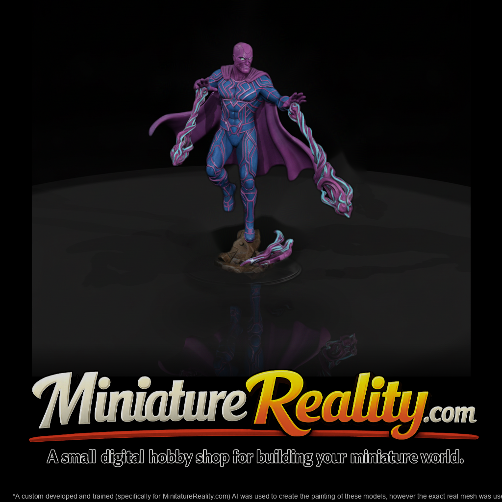 Energy Superhero in Flight Pose
