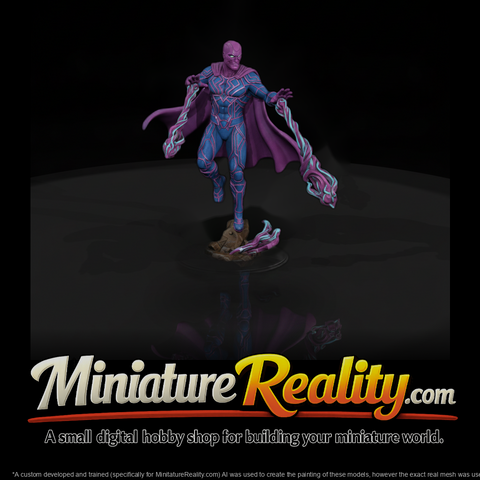 Energy Superhero in Flight Pose
