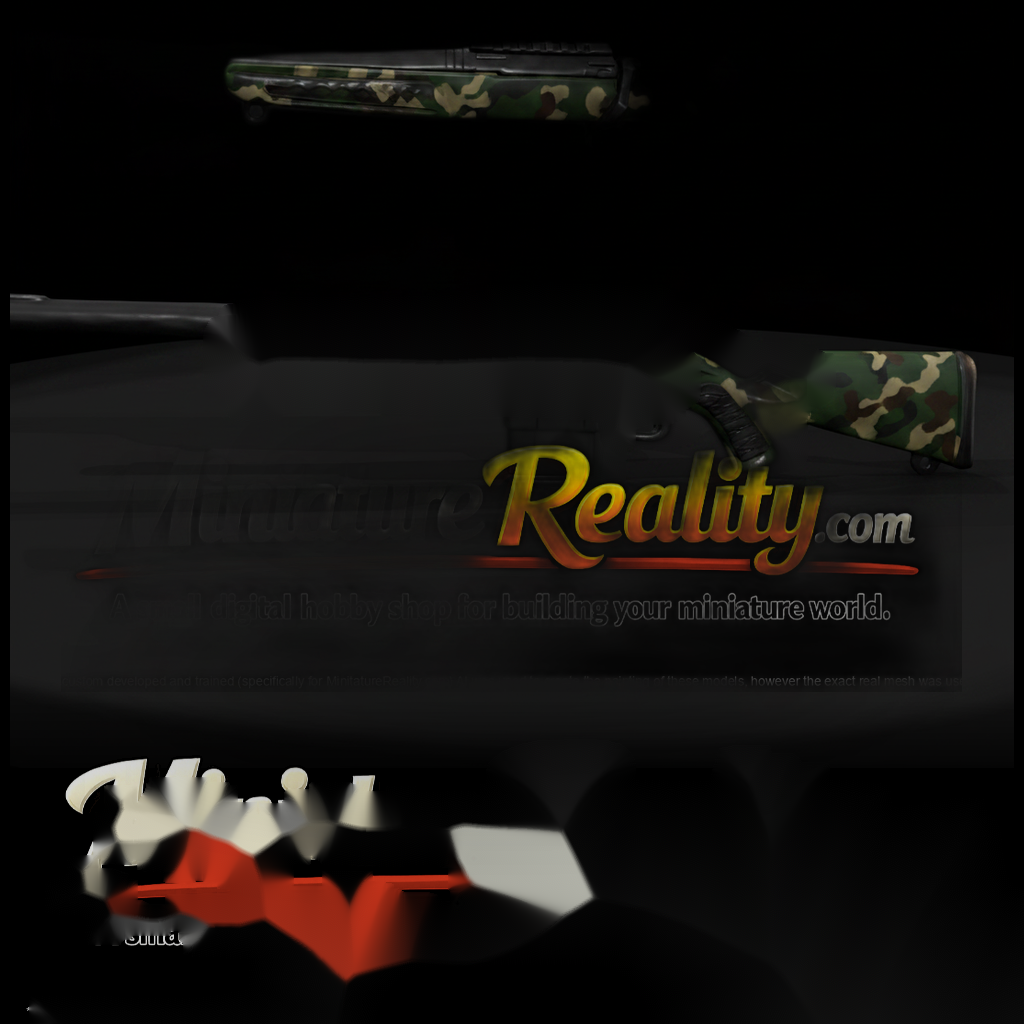 Camo Bolt-Action Hunting Rifle