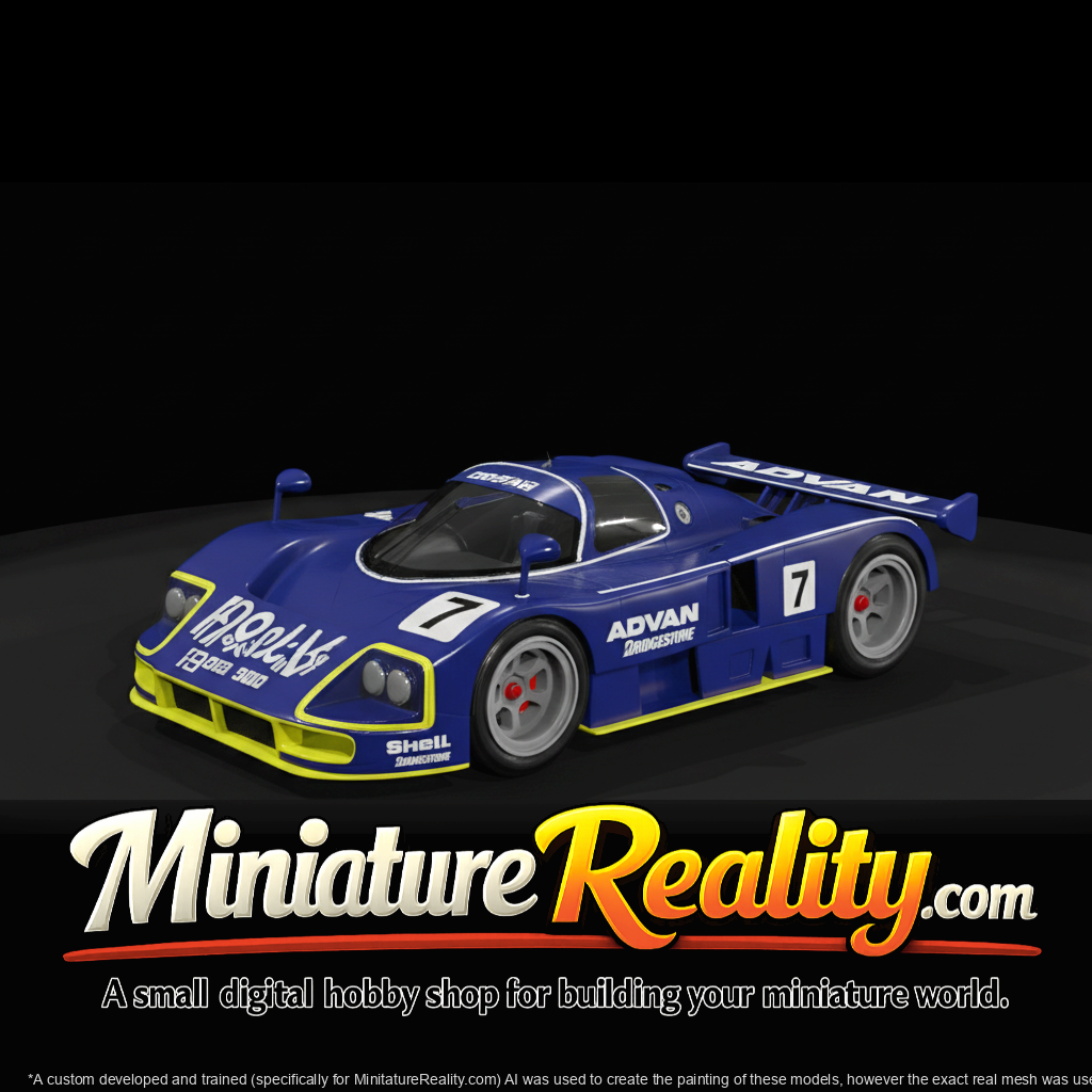 Mazda 787B (1991) miniature, three-quarter view