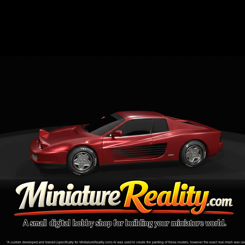 1986 Ferrari Testarossa miniature, three-quarter view