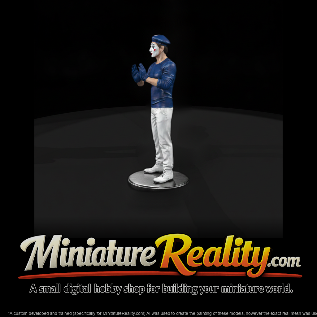Street Mime in Invisible Box Act