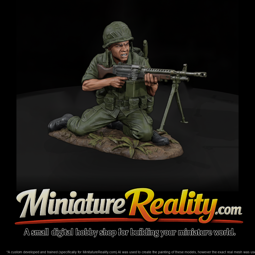 Vnh 058 United States Army Machine Gunner Prone
