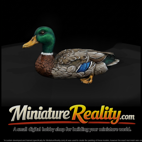 Mallard Duck Figurine — Resting Pose & Railway Layouts