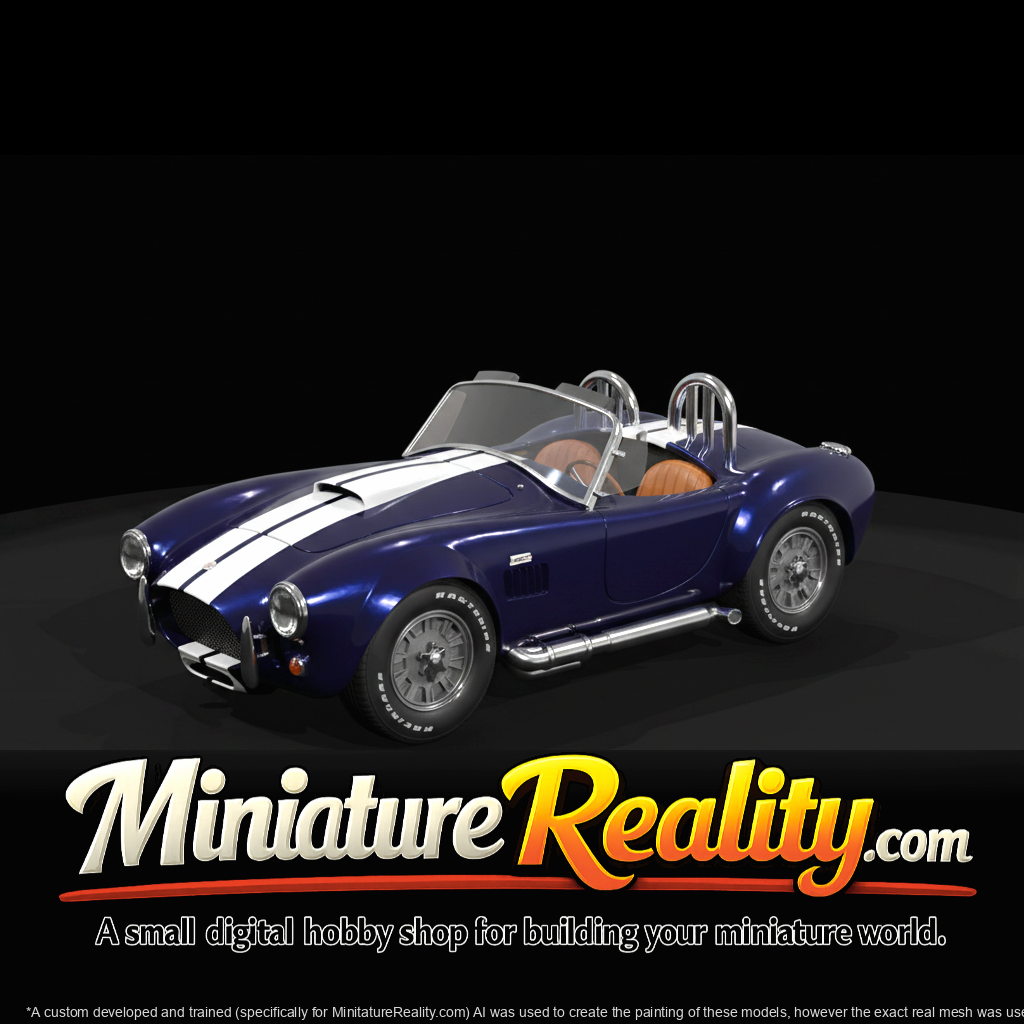 1965 AC Shelby Cobra 427 miniature, three-quarter view