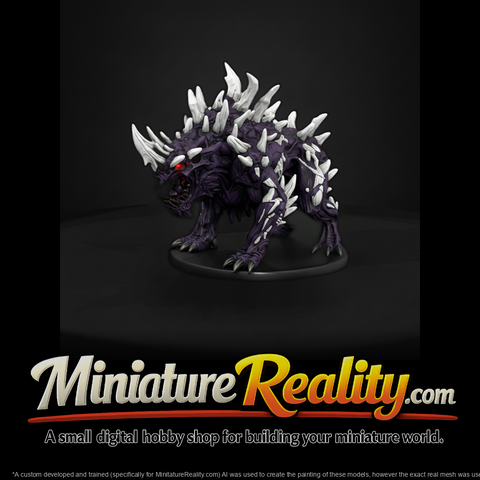 High Poly Spined Fantasy Demon Hound 3D Model Sdmg