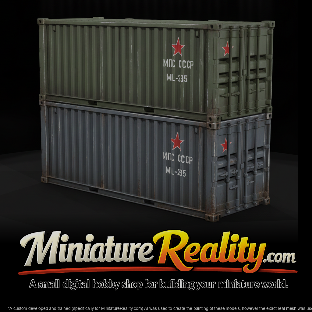 Stacked ISO Shipping Containers