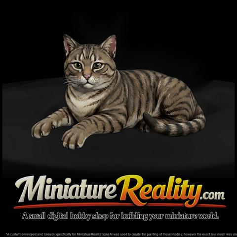 Lying Cat Figurine