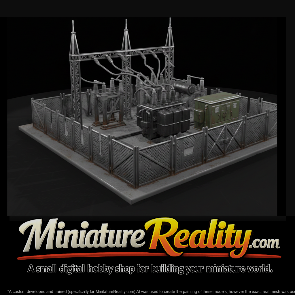 Fenced Electrical Substation Compound