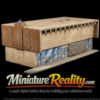 Mid century modern mixed use building 2 miniature, three-quarter view — thumbnail 1