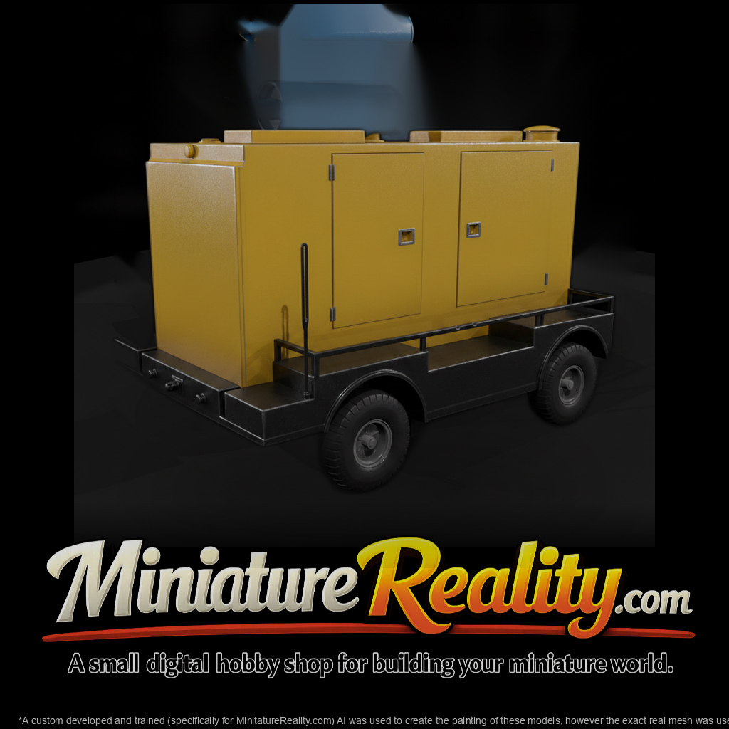 Airport Ground Support Vehicle miniature, three-quarter view