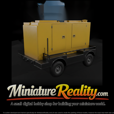 Airport Ground Support Vehicle miniature, three-quarter view