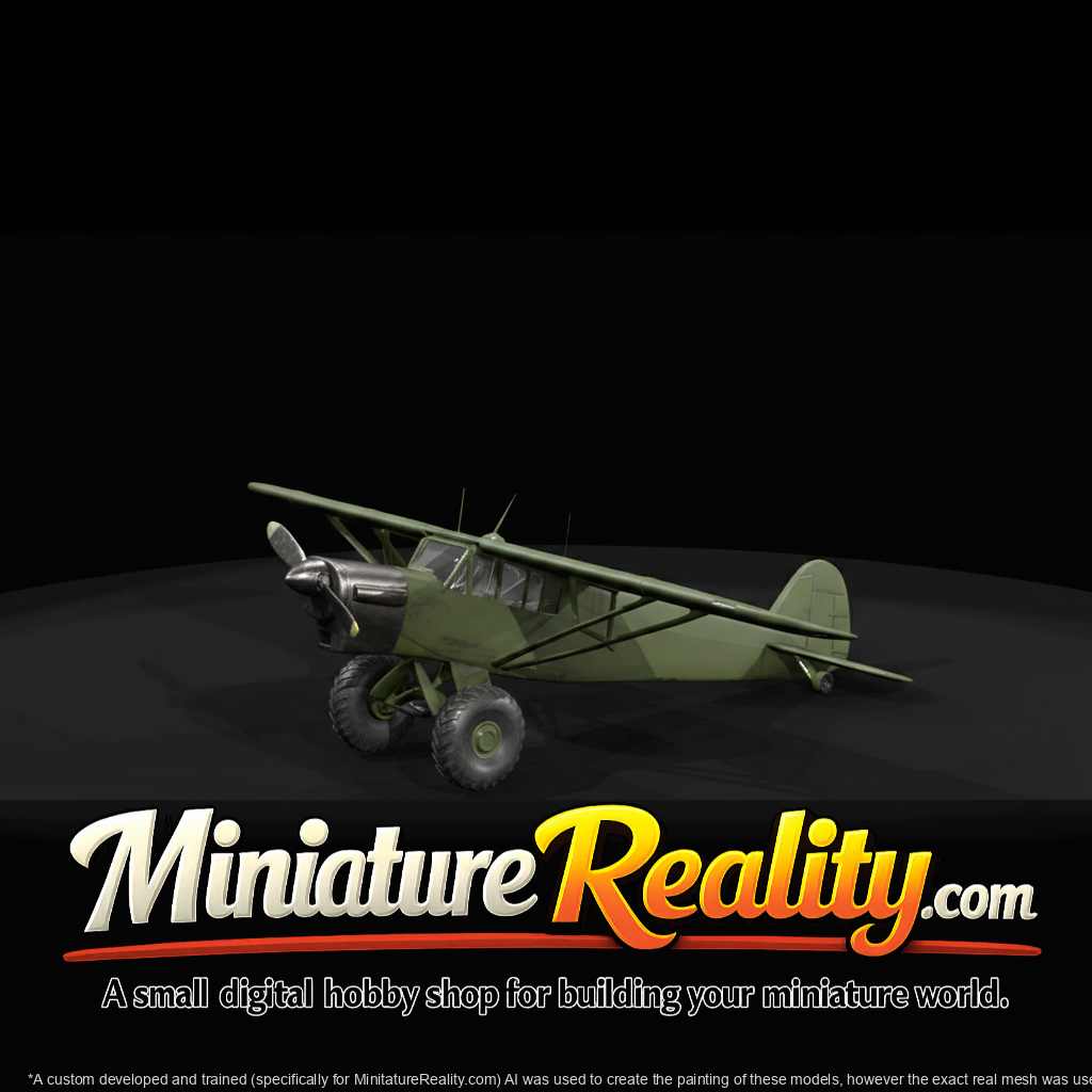 Piper PA-18 Super Cub (Bushplane) miniature, three-quarter view