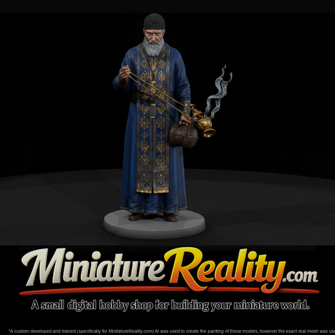 Orthodox Priest Swinging a Censer
