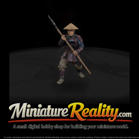 Hist 0224 Ashigaru Spearman Miniature Figure