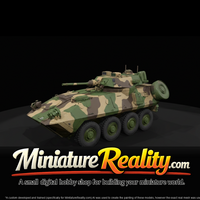 LAV-25 Amphibious Armored Reconnaissance Vehicle miniature, three-quarter view — thumbnail 3