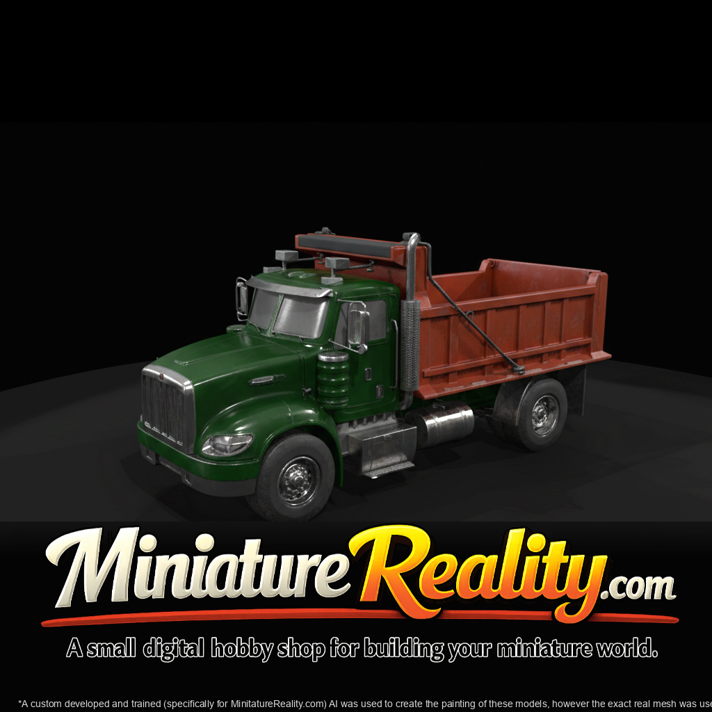 2009 Peterbilt 340 Dump Truck miniature, three-quarter view