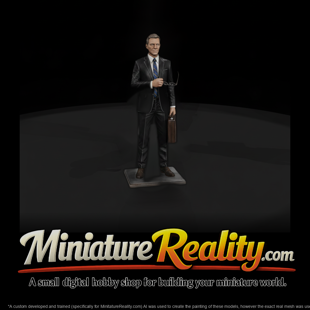 Businessman with Briefcase and Glasses