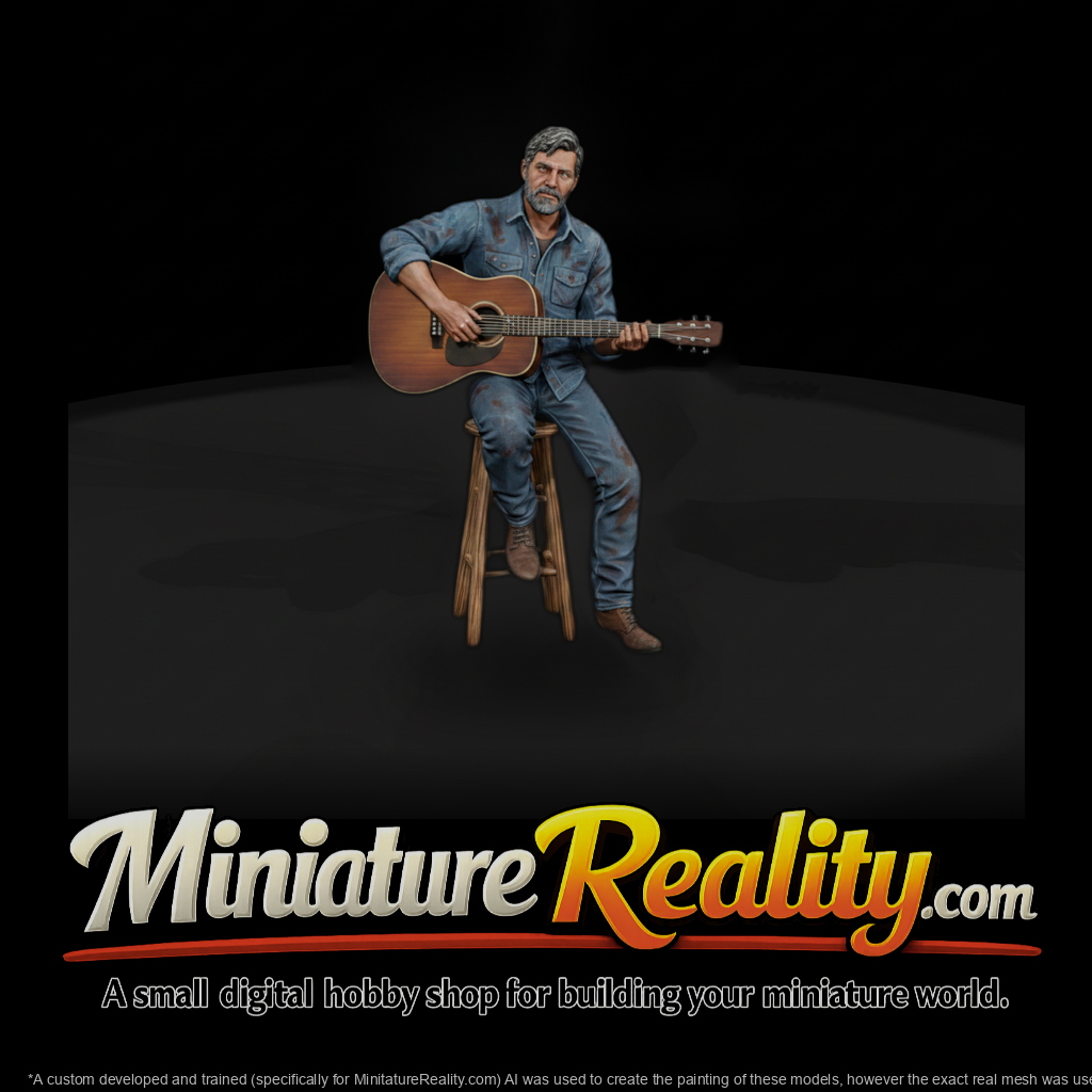 0186 Musician Acoustic Guitar Stool