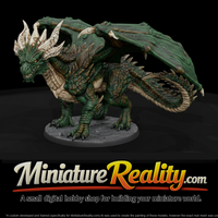 Horned Green Dragon with Spiked Crown — thumbnail 1