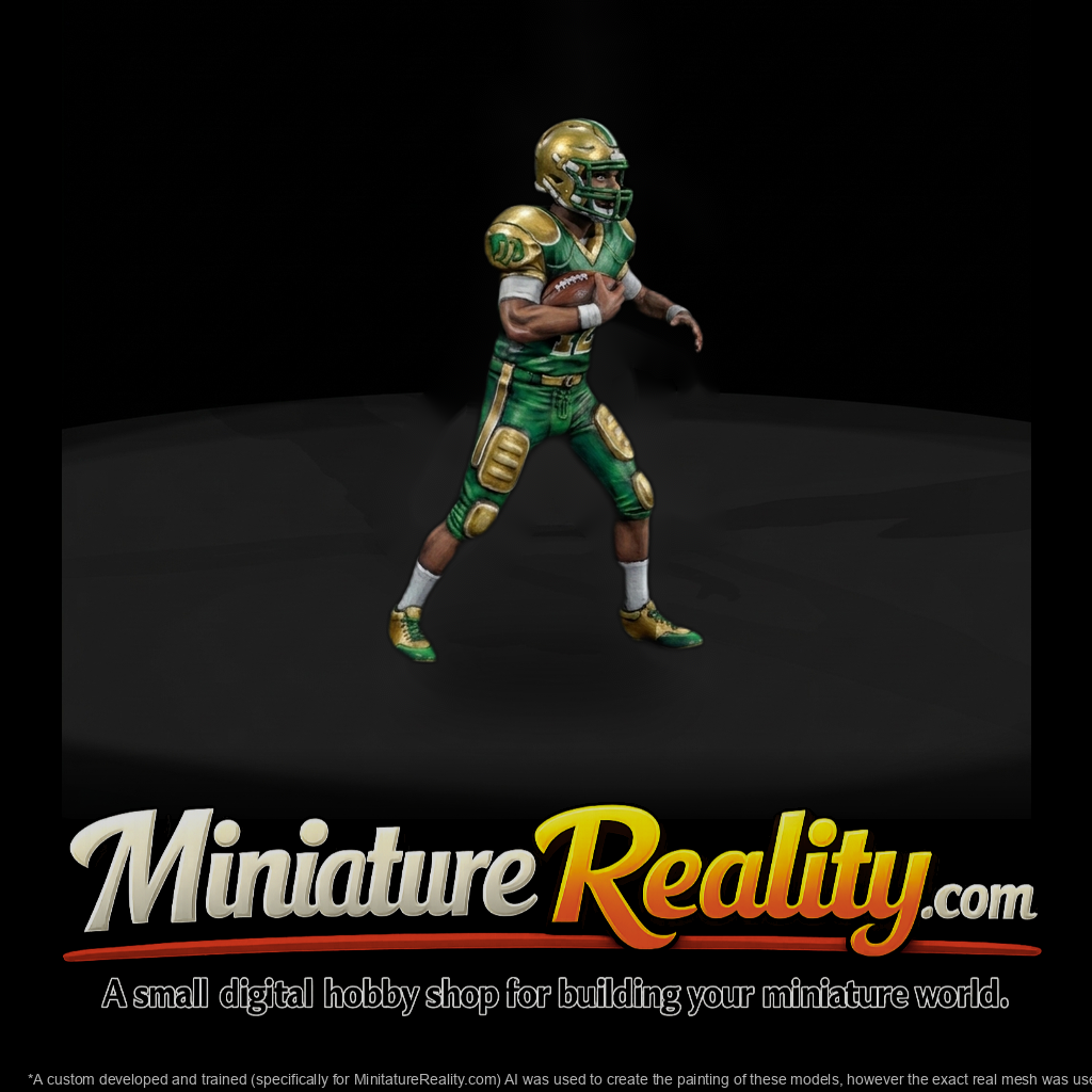 American Football Player with Ball