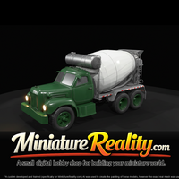 Concrete Mixer Truck miniature, three-quarter view — thumbnail 3
