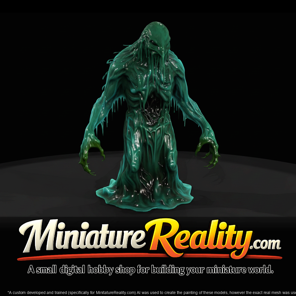 Murkwood Wraith Swamp miniature, three-quarter view