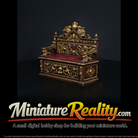 Baroque Carved Royal Bench — Ornate Seat