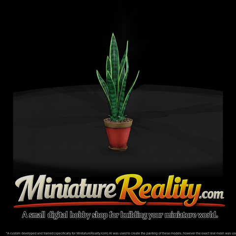 Stylized Potted Snake Plant