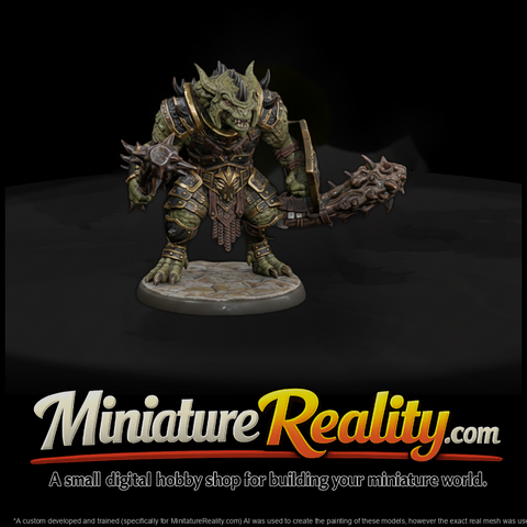 Armored Orc Warlord with Flail