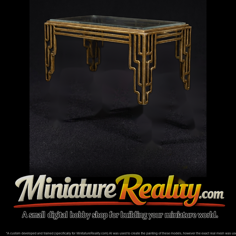Art Deco Geometric Console Table