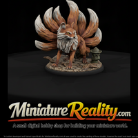 Nine Tailed Fox Beast Scenegui A01 miniature, three-quarter view — thumbnail 1