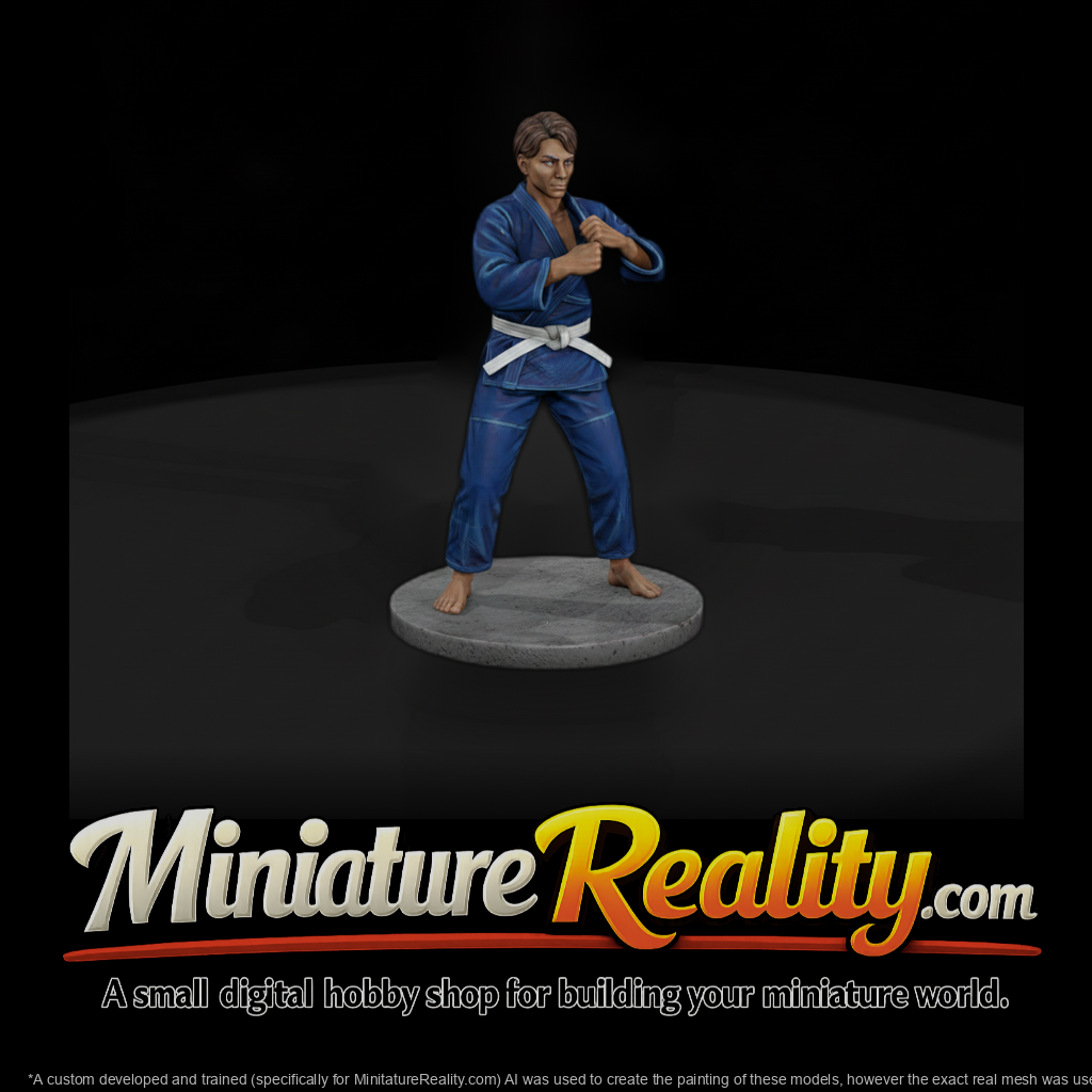 Judo Fighter in Ready Stance