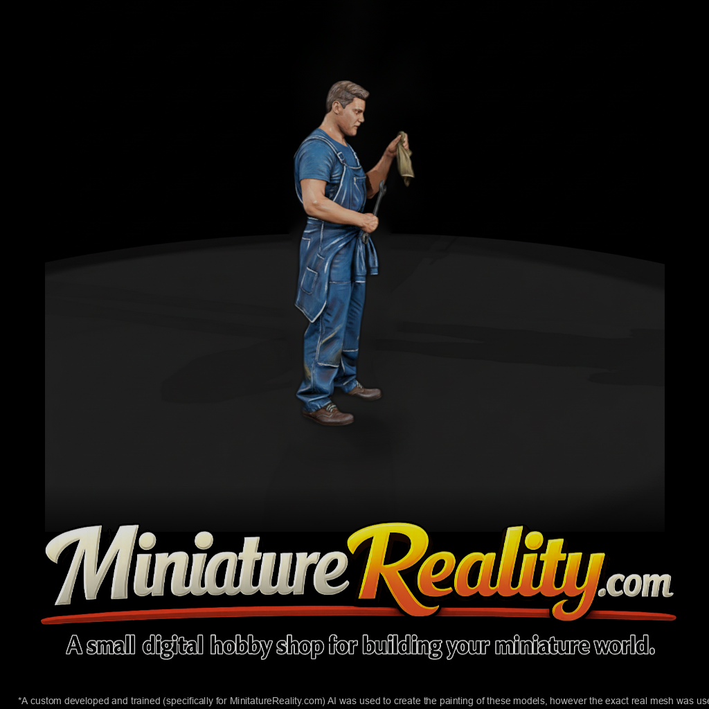 Mechanic Wiping Hands with Rag