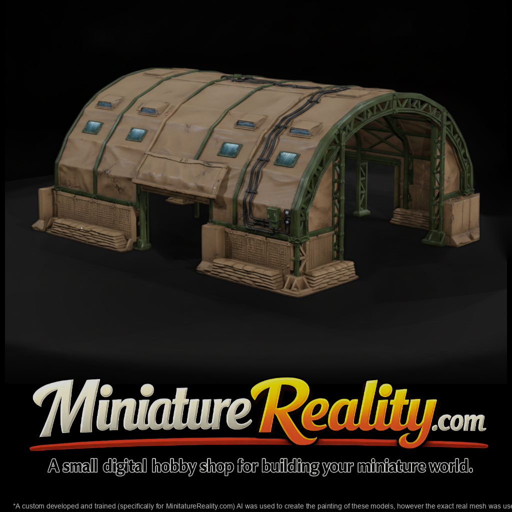 Mil 039 Modern Desert Clamshell Tent Hangar