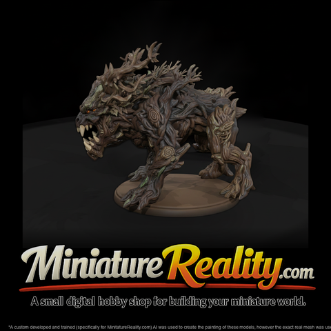 Bark Maw Treant Beast miniature, three-quarter view