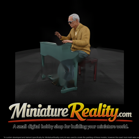 0160 Elderly Retiree Piano