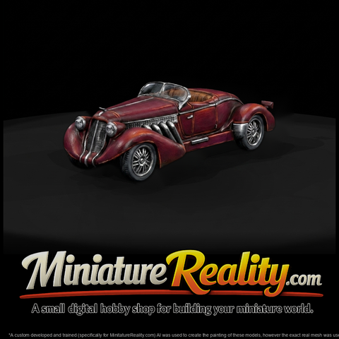 Stylized Vintage Roadster & Layouts