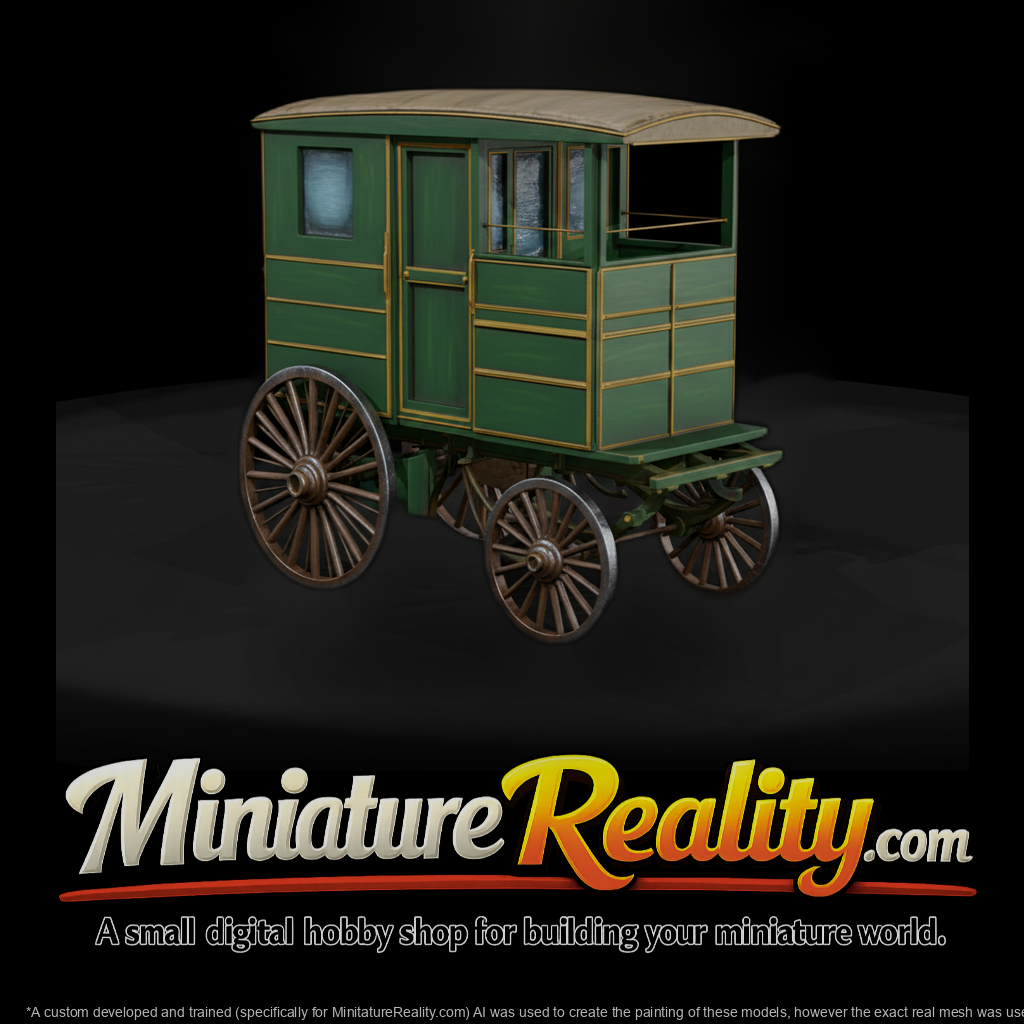 Enclosed Vintage Horse Drawn Carriage