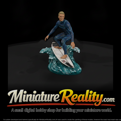 Surfer Riding a Wave