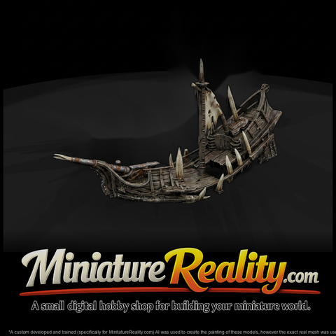 Stylized Beached Pirate Shipwreck