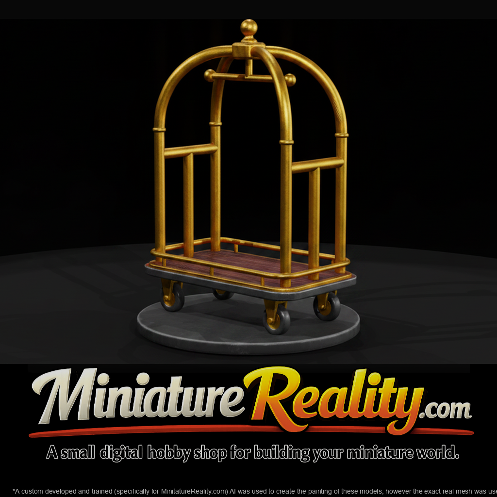 Hotel Bellhop Birdcage Luggage Cart