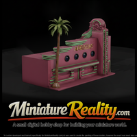 Pink Art Deco Building miniature, three-quarter view — thumbnail 1