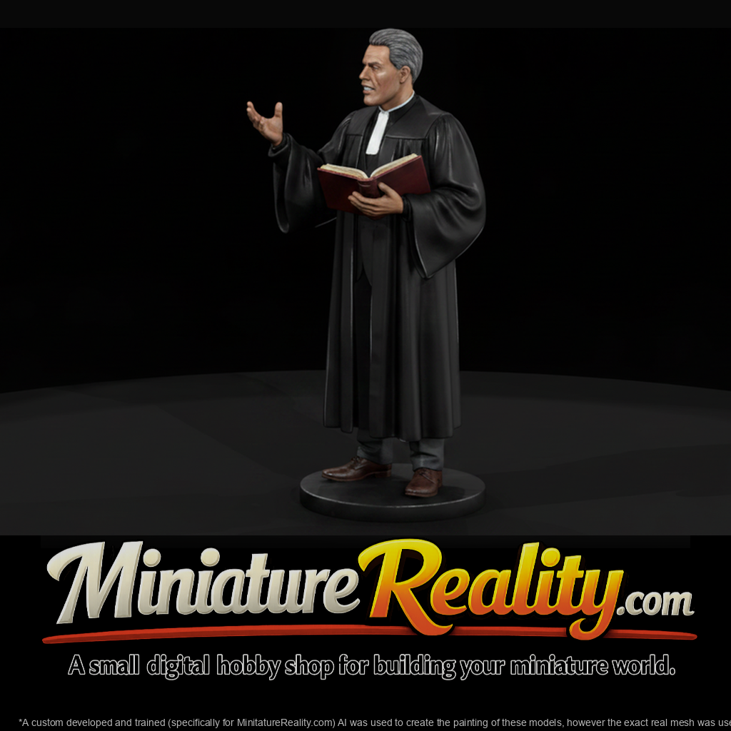 Preaching Protestant Minister with Bible